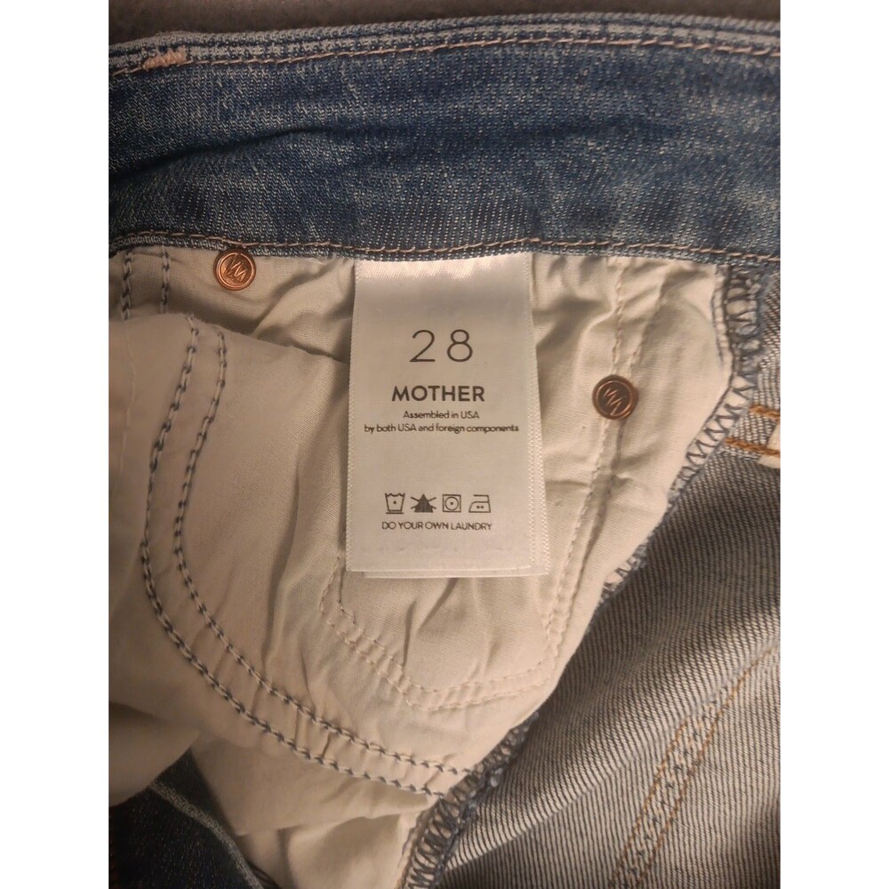 MOTHER Denim Shoot To Thrill High Waisted Looker Ankle Fray Jeans Womens Size 28 - Picture 7 of 16